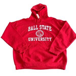 New Agenda Women's Large Red Ball State University Sweatshirt NWT